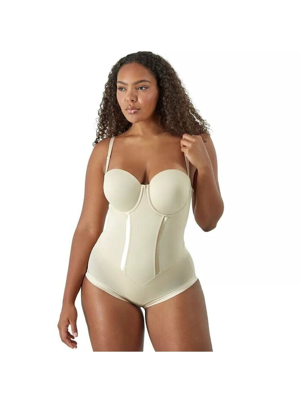 Maidenform Ultra Firm Bodysuit Strapless 34D #1256 NWOT
